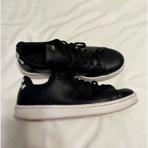 Adidas Black Leather sneakers with Houndstooth pattern women's size 10